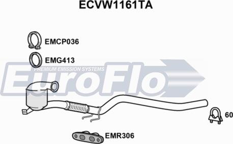 EuroFlo ECVW1161TA - Catalizzatore autozon.pro