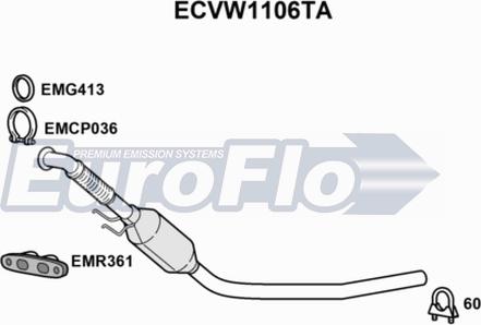 EuroFlo ECVW1106TA - Catalizzatore autozon.pro