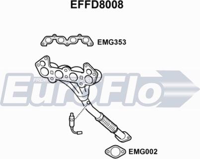 EuroFlo EFFD8008 - Tubo gas scarico autozon.pro