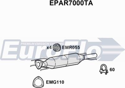 EuroFlo EPAR7000TA - Filtro antiparticolato / particellare, Impianto gas scarico autozon.pro