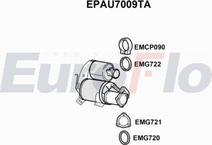 EuroFlo EPAU7009TA - Filtro antiparticolato / particellare, Impianto gas scarico autozon.pro