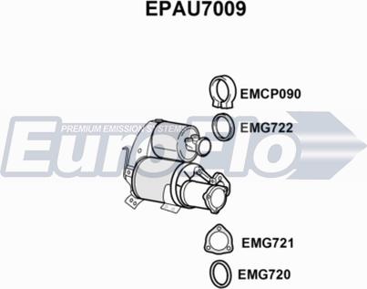 EuroFlo EPAU7009 - Filtro antiparticolato / particellare, Impianto gas scarico autozon.pro