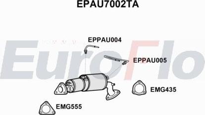 EuroFlo EPAU7002TA - Filtro antiparticolato / particellare, Impianto gas scarico autozon.pro