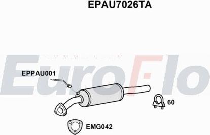 EuroFlo EPAU7026TA - Filtro antiparticolato / particellare, Impianto gas scarico autozon.pro