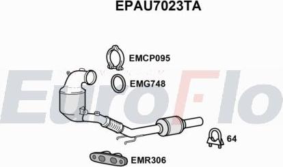 EuroFlo EPAU7023TA - Filtro antiparticolato / particellare, Impianto gas scarico autozon.pro