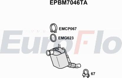 EuroFlo EPBM7046TA - Filtro antiparticolato / particellare, Impianto gas scarico autozon.pro