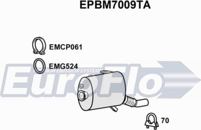 EuroFlo EPBM7009TA - Filtro antiparticolato / particellare, Impianto gas scarico autozon.pro