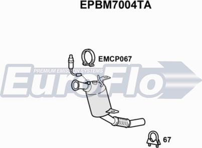 EuroFlo EPBM7004TA - Filtro antiparticolato / particellare, Impianto gas scarico autozon.pro