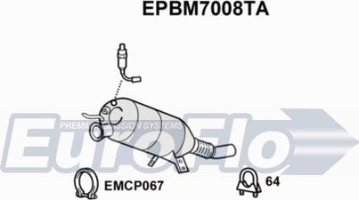 EuroFlo EPBM7008TA - Filtro antiparticolato / particellare, Impianto gas scarico autozon.pro