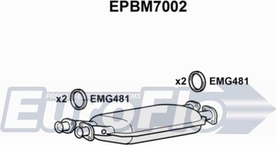 EuroFlo EPBM7002 - Filtro antiparticolato / particellare, Impianto gas scarico autozon.pro