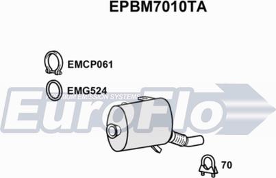 EuroFlo EPBM7010TA - Filtro antiparticolato / particellare, Impianto gas scarico autozon.pro