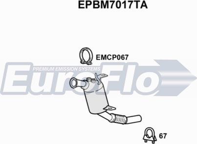 EuroFlo EPBM7017TA - Filtro antiparticolato / particellare, Impianto gas scarico autozon.pro