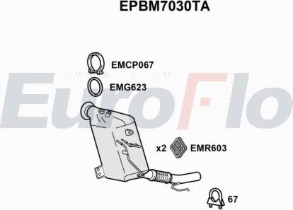 EuroFlo EPBM7030TA - Filtro antiparticolato / particellare, Impianto gas scarico autozon.pro