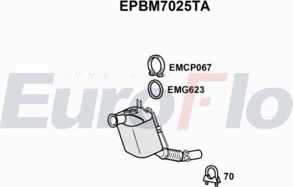 EuroFlo EPBM7025TA - Filtro antiparticolato / particellare, Impianto gas scarico autozon.pro