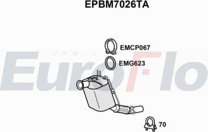 EuroFlo EPBM7026TA - Filtro antiparticolato / particellare, Impianto gas scarico autozon.pro