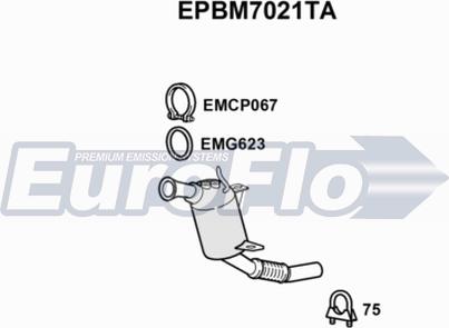 EuroFlo EPBM7021TA - Filtro antiparticolato / particellare, Impianto gas scarico autozon.pro