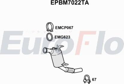 EuroFlo EPBM7022TA - Filtro antiparticolato / particellare, Impianto gas scarico autozon.pro