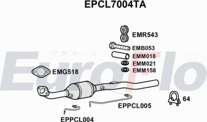 EuroFlo EPCL7004TA - Filtro antiparticolato / particellare, Impianto gas scarico autozon.pro