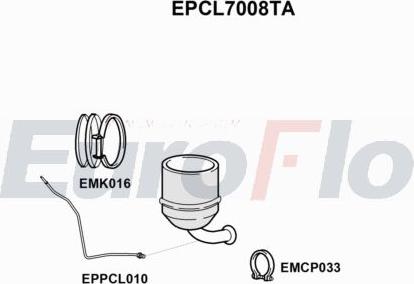 EuroFlo EPCL7008TA - Filtro antiparticolato / particellare, Impianto gas scarico autozon.pro