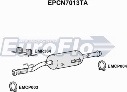 EuroFlo EPCN7013TA - Filtro antiparticolato / particellare, Impianto gas scarico autozon.pro