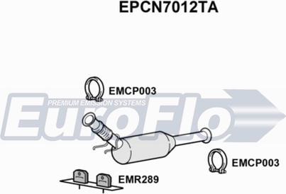 EuroFlo EPCN7012TA - Filtro antiparticolato / particellare, Impianto gas scarico autozon.pro