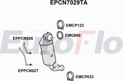 EuroFlo EPCN7029TA - Filtro antiparticolato / particellare, Impianto gas scarico autozon.pro