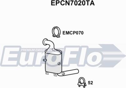 EuroFlo EPCN7020TA - Filtro antiparticolato / particellare, Impianto gas scarico autozon.pro