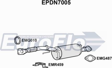 EuroFlo EPDN7005 - Filtro antiparticolato / particellare, Impianto gas scarico autozon.pro