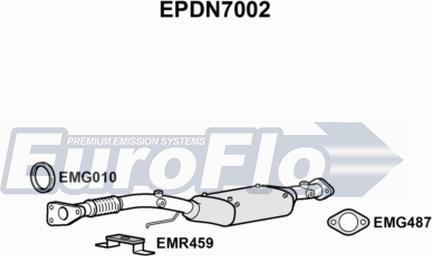 EuroFlo EPDN7002 - Filtro antiparticolato / particellare, Impianto gas scarico autozon.pro