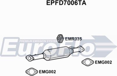 EuroFlo EPFD7006TA - Filtro antiparticolato / particellare, Impianto gas scarico autozon.pro