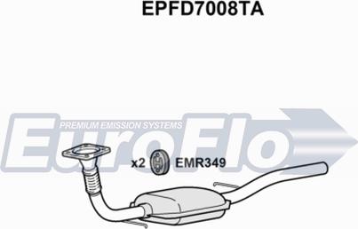 EuroFlo EPFD7008TA - Filtro antiparticolato / particellare, Impianto gas scarico autozon.pro