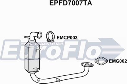 EuroFlo EPFD7007TA - Filtro antiparticolato / particellare, Impianto gas scarico autozon.pro