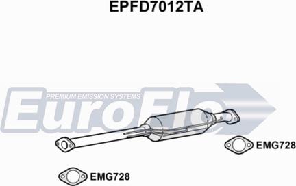 EuroFlo EPFD7012TA - Filtro antiparticolato / particellare, Impianto gas scarico autozon.pro