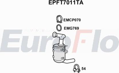 EuroFlo EPFT7011TA - Filtro antiparticolato / particellare, Impianto gas scarico autozon.pro