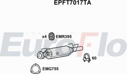 EuroFlo EPFT7017TA - Filtro antiparticolato / particellare, Impianto gas scarico autozon.pro