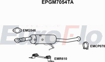 EuroFlo EPGM7054TA - Filtro antiparticolato / particellare, Impianto gas scarico autozon.pro