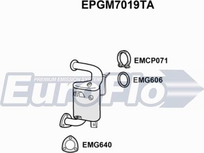 EuroFlo EPGM7019TA - Filtro antiparticolato / particellare, Impianto gas scarico autozon.pro