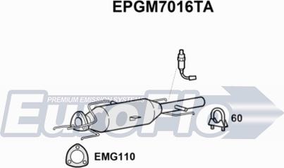 EuroFlo EPGM7016TA - Filtro antiparticolato / particellare, Impianto gas scarico autozon.pro