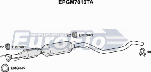 EuroFlo EPGM7010TA - Filtro antiparticolato / particellare, Impianto gas scarico autozon.pro