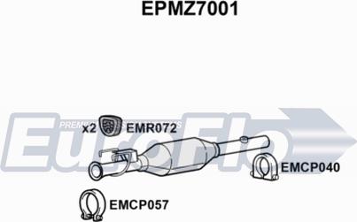 EuroFlo EPMZ7001 - Filtro antiparticolato / particellare, Impianto gas scarico autozon.pro