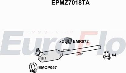 EuroFlo EPMZ7018TA - Filtro antiparticolato / particellare, Impianto gas scarico autozon.pro