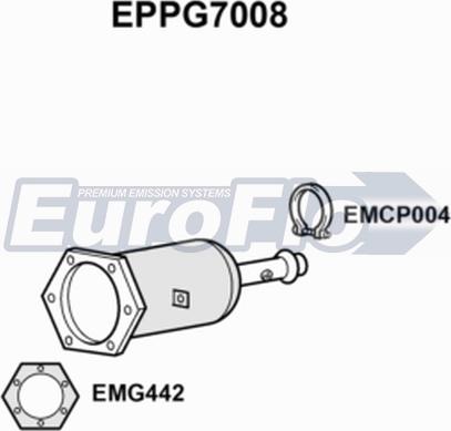 EuroFlo EPPG7008 - Filtro antiparticolato / particellare, Impianto gas scarico autozon.pro