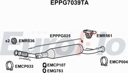 EuroFlo EPPG7039TA - Filtro antiparticolato / particellare, Impianto gas scarico autozon.pro