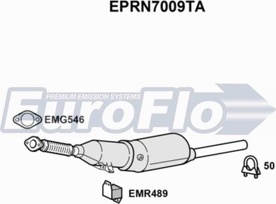 EuroFlo EPRN7009TA - Filtro antiparticolato / particellare, Impianto gas scarico autozon.pro