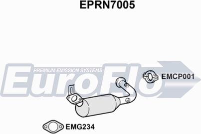 EuroFlo EPRN7005 - Filtro antiparticolato / particellare, Impianto gas scarico autozon.pro