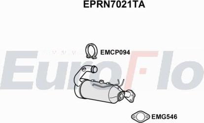 EuroFlo EPRN7021TA - Filtro antiparticolato / particellare, Impianto gas scarico autozon.pro