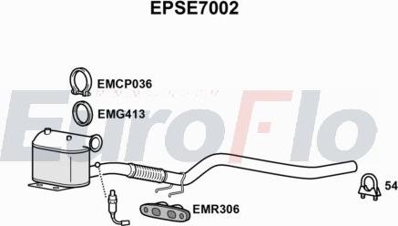 EuroFlo EPSE7002 - Filtro antiparticolato / particellare, Impianto gas scarico autozon.pro