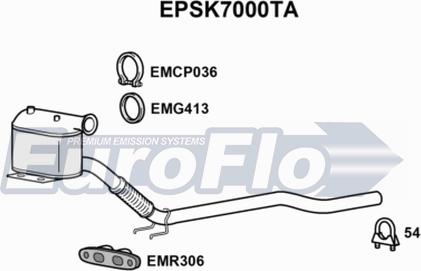 EuroFlo EPSK7000TA - Filtro antiparticolato / particellare, Impianto gas scarico autozon.pro