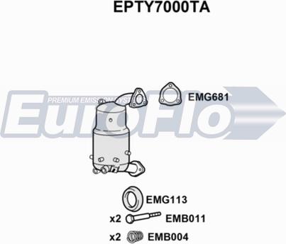 EuroFlo EPTY7000TA - Filtro antiparticolato / particellare, Impianto gas scarico autozon.pro