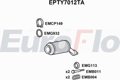 EuroFlo EPTY7012TA - Filtro antiparticolato / particellare, Impianto gas scarico autozon.pro